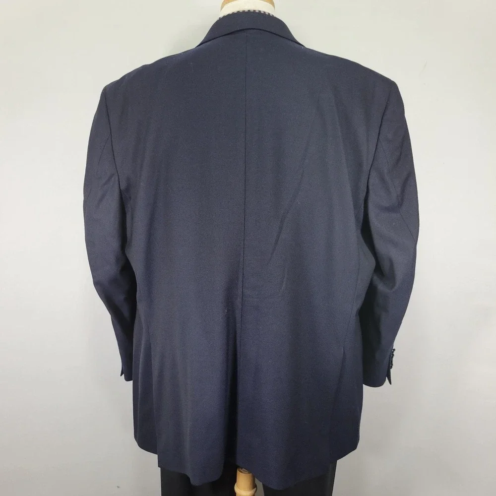 Joseph Abboud Men's Sport Coat Blazer Two Button Deep Navy Reda Super‎ 110s 50R